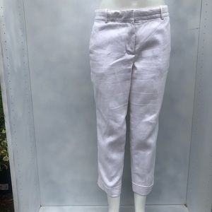J. Crew 100% Linen White Ankle Pants Size 6